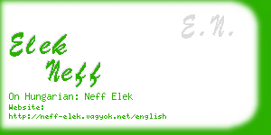 elek neff business card